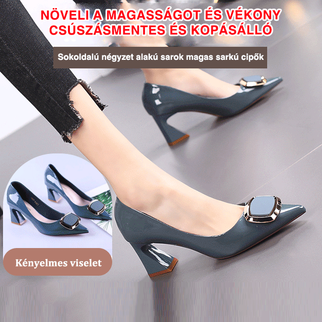 Sokoldalú négyzet alakú sarok magas sarkú cipők