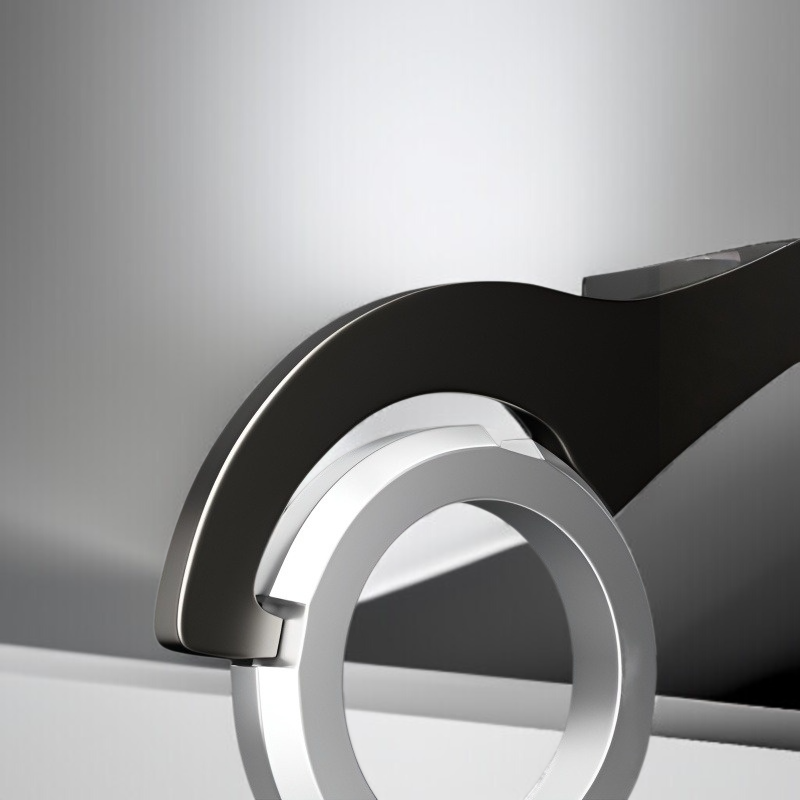 다양한 각도에서 본 반반원 너트 렌치