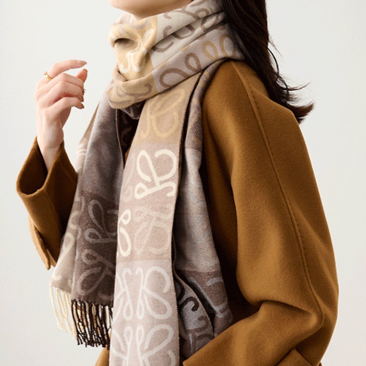 【ミラノでのカスタマイズデザイン】カシミア100％ ショール マフラー