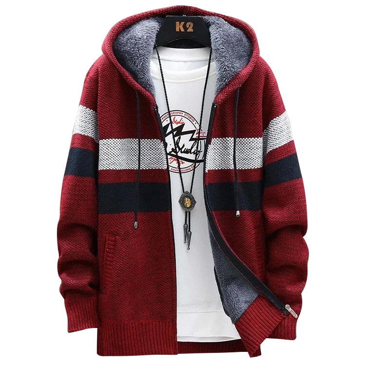 캐주얼 남성 울 기모 가디건