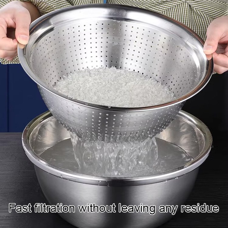 304 Stainless Steel Shaving Basin 3 Piece Set