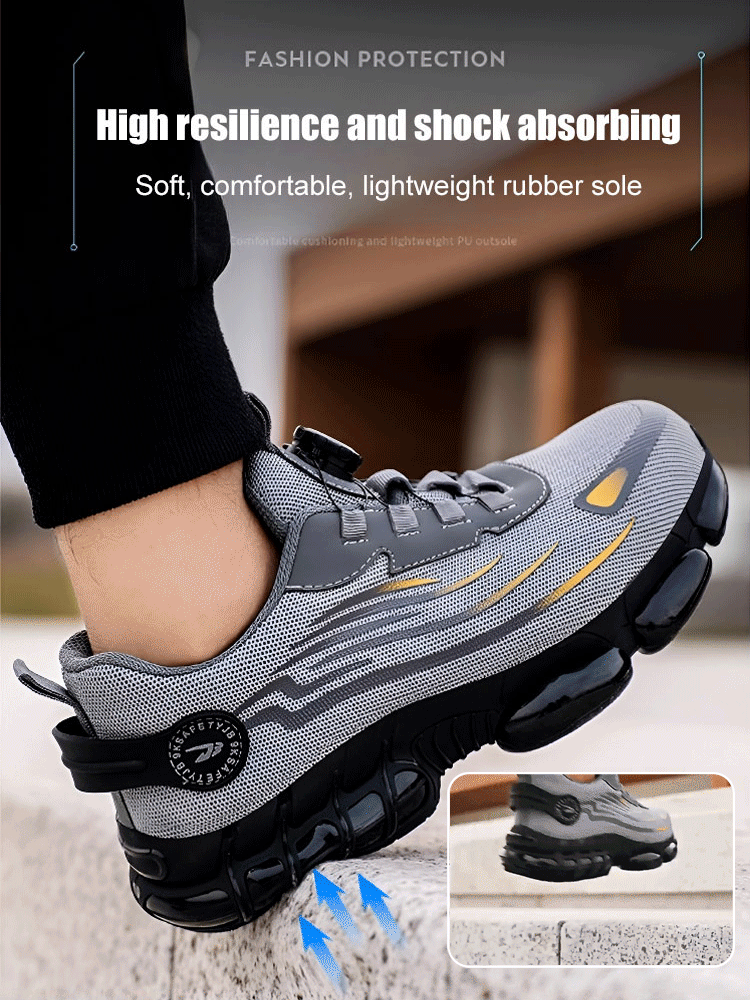 Knob anti-smash puncture-proof safety shoes