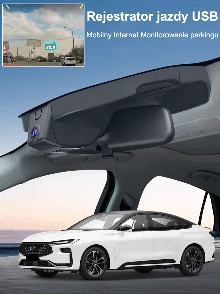 Ukryty rejestrator samochodowy USB