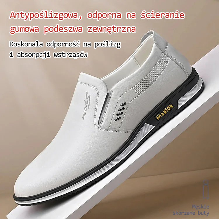 Brytyjskie skórzane buty slip-on