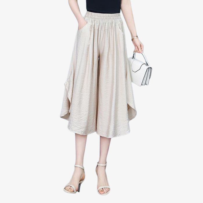 빅사이즈 치마바지 앞면 디테일