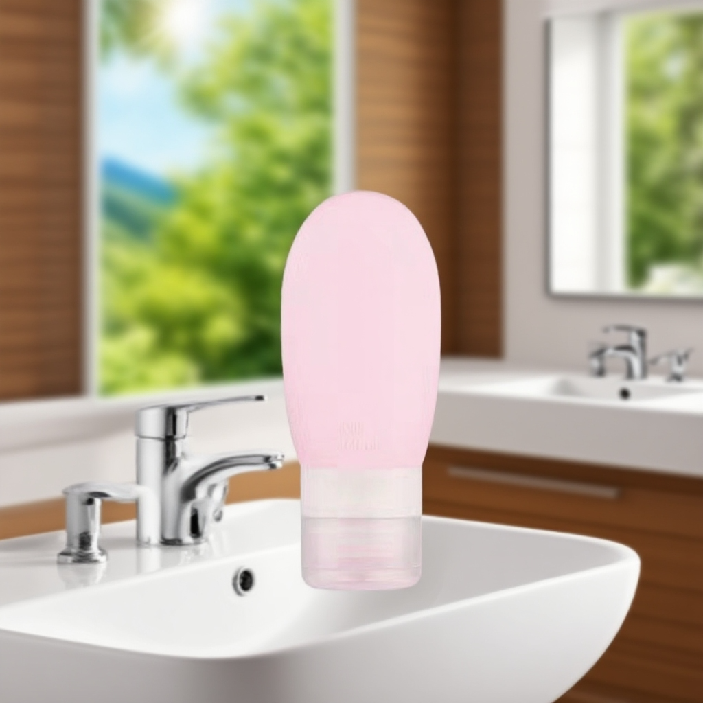 실리콘 소재로 안전한 여행용 로션병