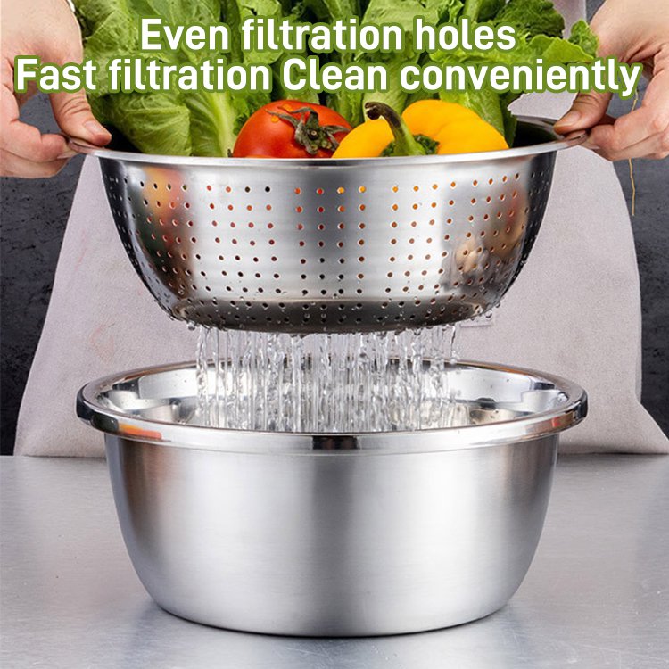 Stainless Steel Vegetable Cutter with Drain Basket