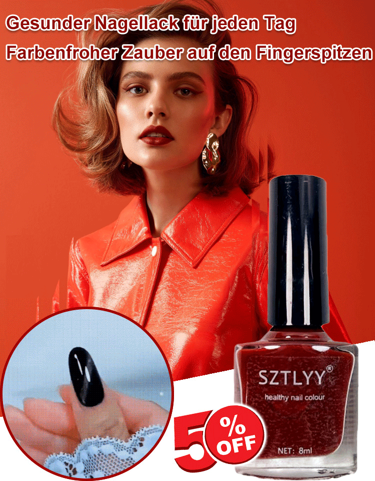 Nicht brennbarer, reißfester Nagellack auf Wasserbasis, gesunde und natürliche Farbe