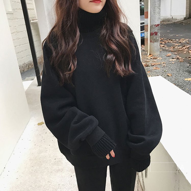 【タートルネックパーカー】2点目無料 保温&柔らかさ&裏起毛