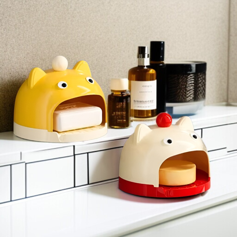 벽걸이형 큐티 비누통 욕실 정리 아이템