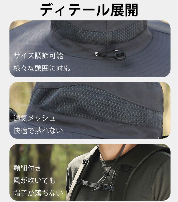 ソーラー扇風機付きUVカット帽子
