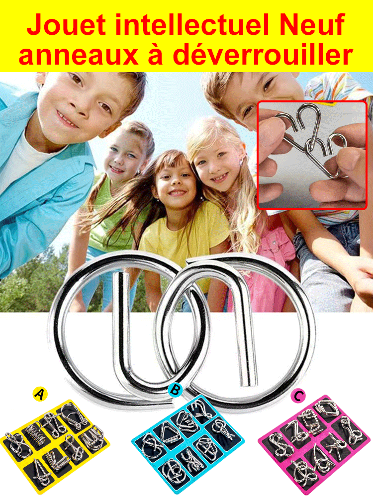 IQ anneau déboutonné à neuf maillons