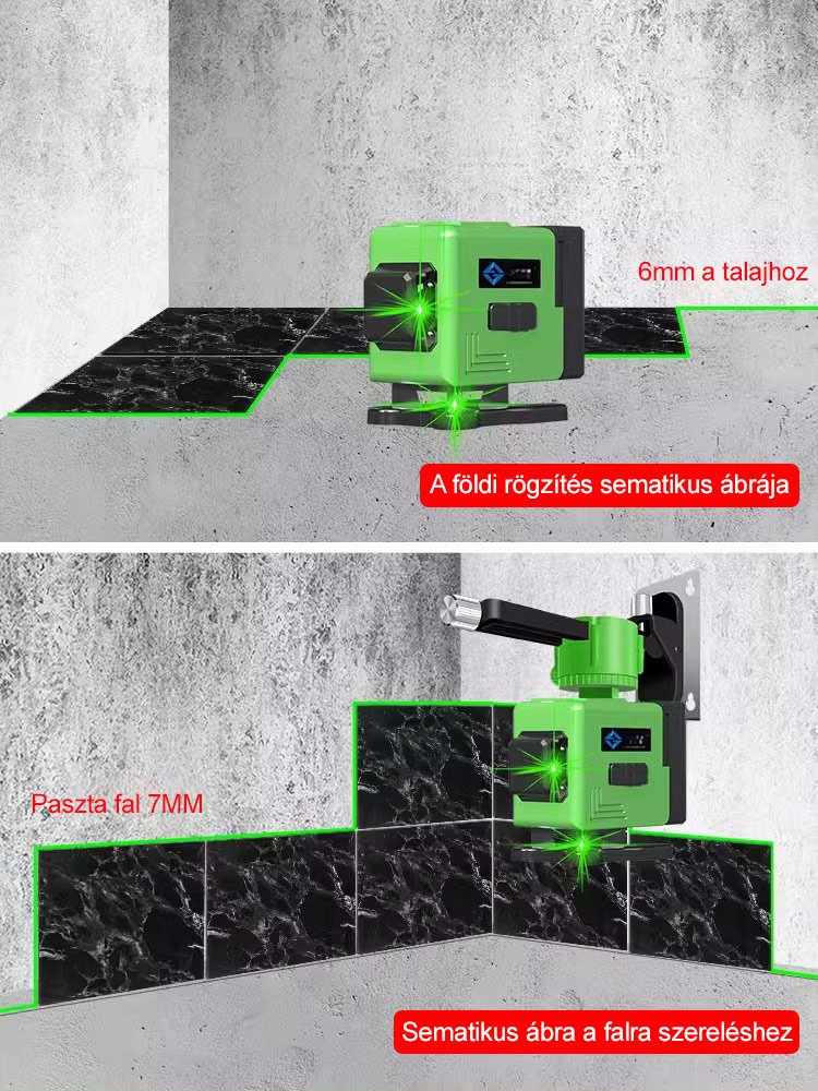 Professzionális, nagy pontosságú vízszintező