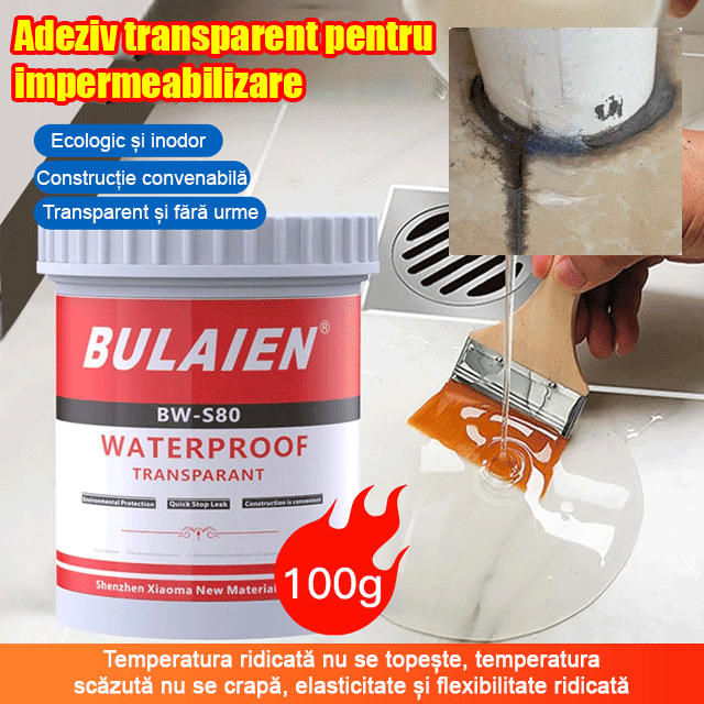 Adeziv transparent pentru impermeabilizare