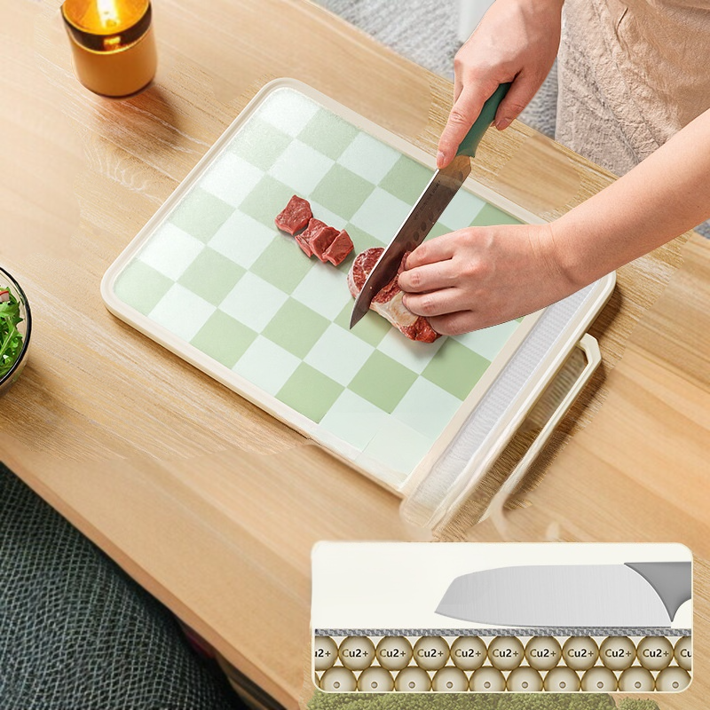 라지 사이즈 바둑판 칸막이 도마 상세 이미지