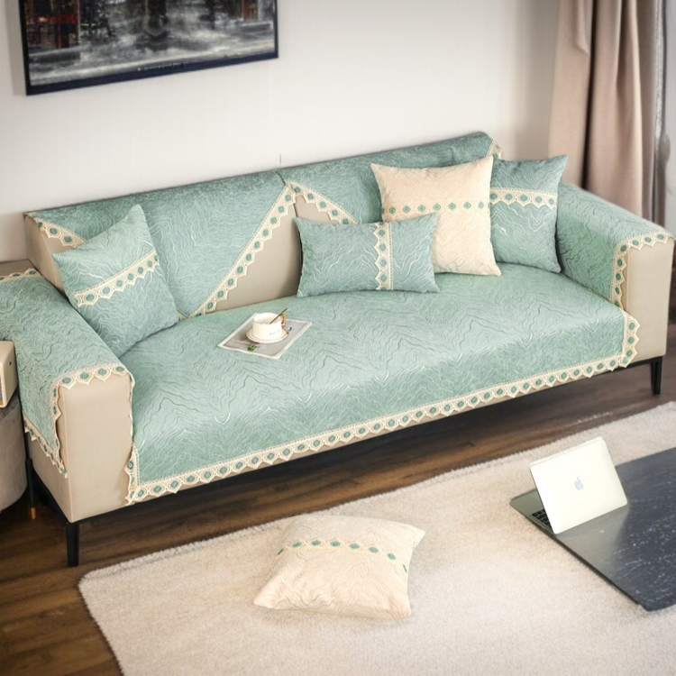 滑り止め付きソファカバーのディテール