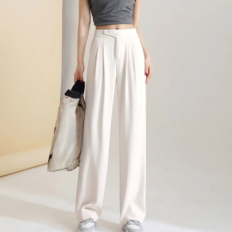 Pantalones anchos y de cintura alta, versátiles y favorecedores para la figura