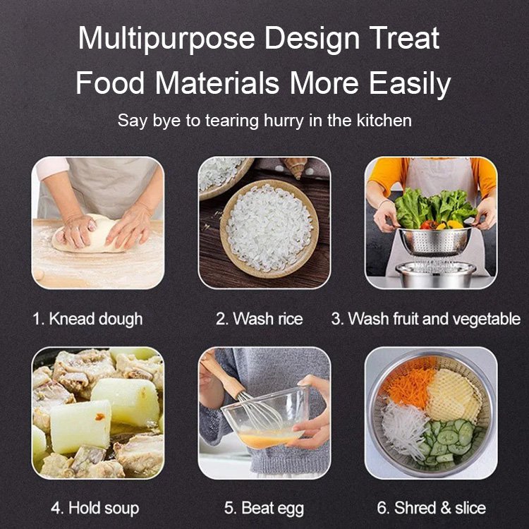 304 Stainless Steel Shaving Basin 3 Piece Set