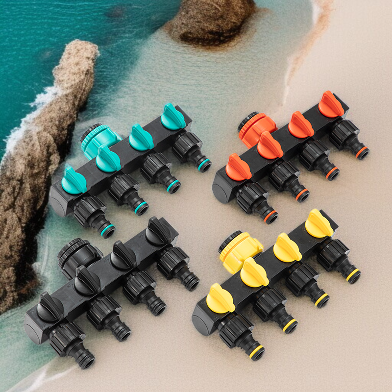 5통 4로 1구 이음매 분수기 수도관 커넥터 상세 이미지