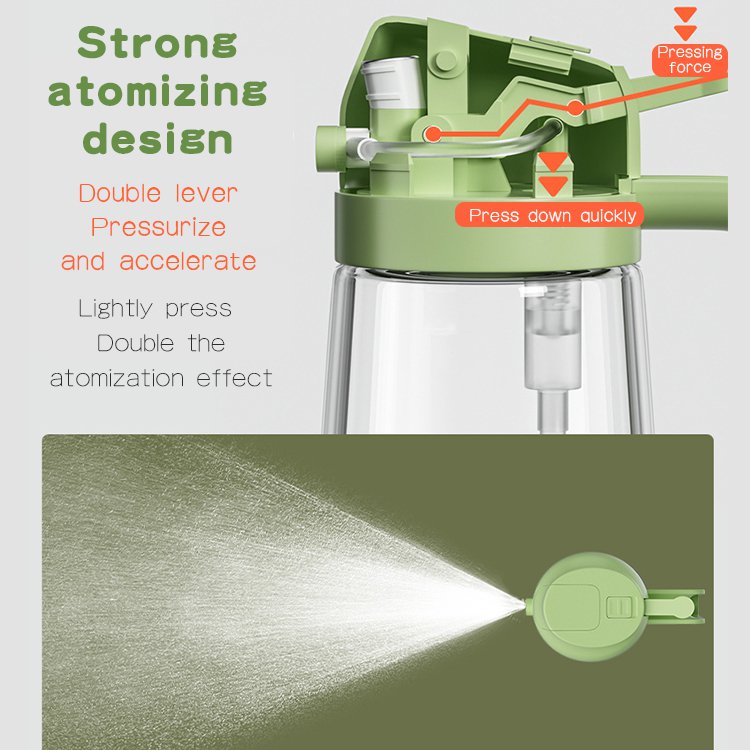 Spraying/ pouring integrated oil bottle