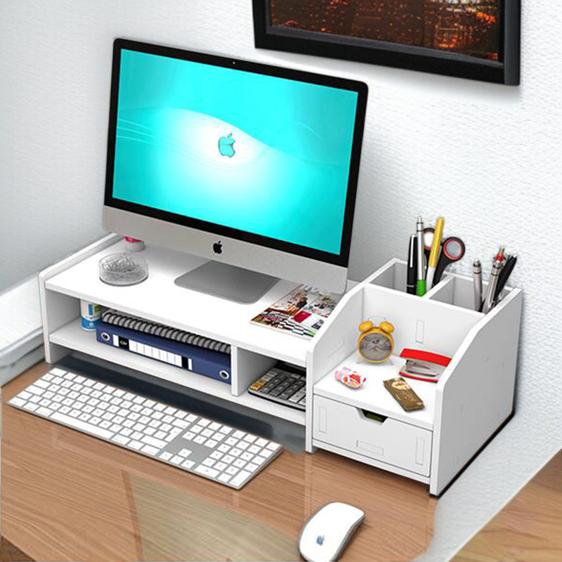 デスクトップPCモニターを置いたモニタースタンド使用例