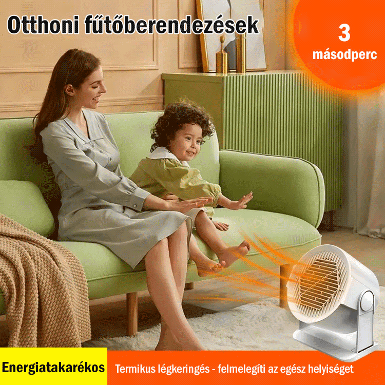 Eco energiatakarékos gyorsfűtő ventilátor, naponta csak 1 kWh! ⚡