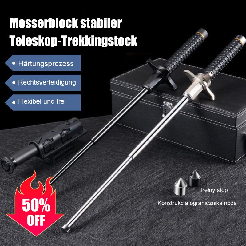 Messerblock stabiler Teleskop-Trekkingstock