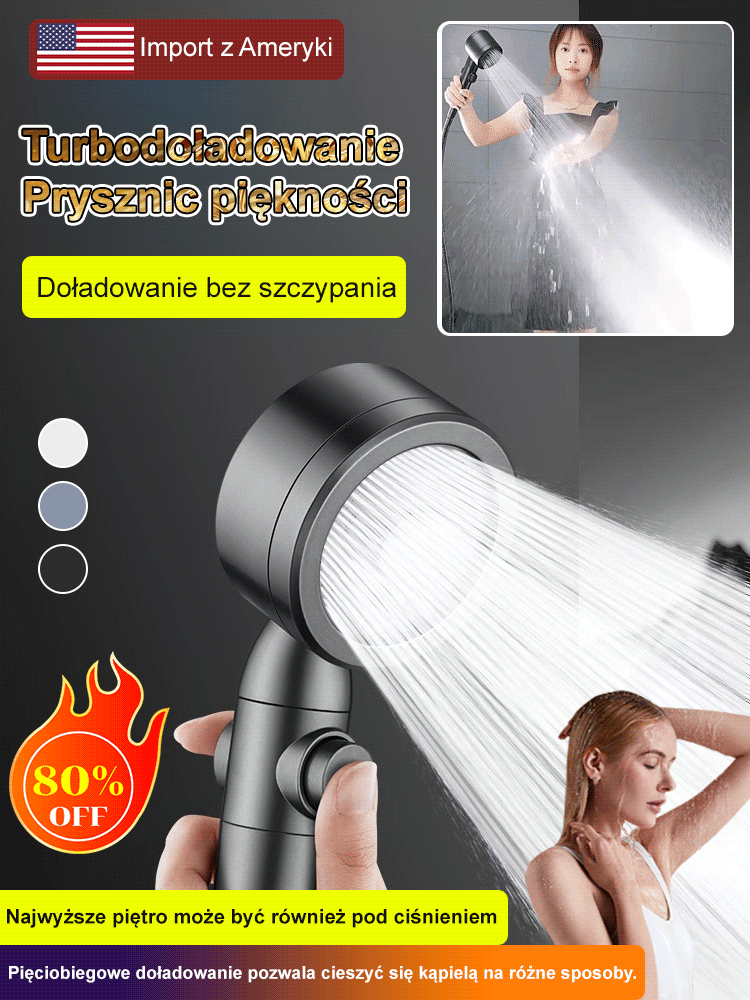 Nowo zmodernizowana】 głowica prysznicowa Turbo