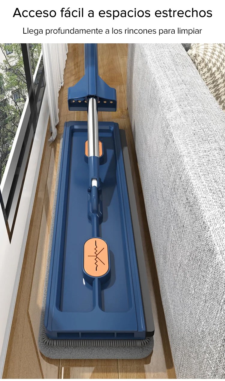 Trapeador plano con cabezal giratorio