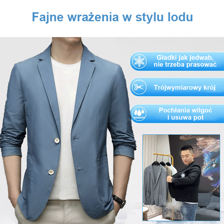 Lekki garnitur męski w stylu casual