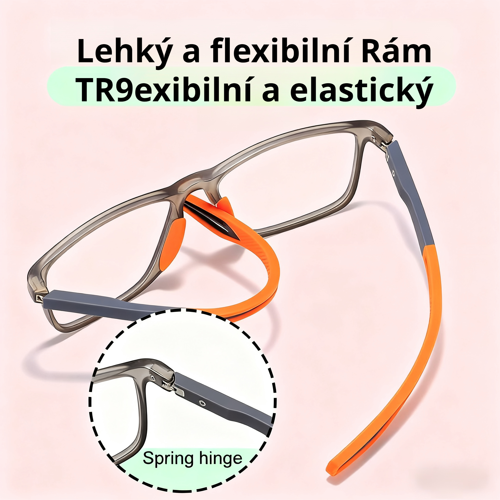 Stylové silikonové sportovní brýle na čtení