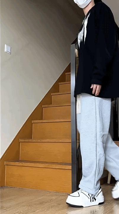 JP-1138130-华夫格卫裤男秋冬季羊羔毛加绒加厚oversize裤子宽松直筒阔腿裤子-秦丹_19.gif