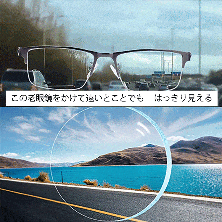 ブルーライトカット老眼鏡