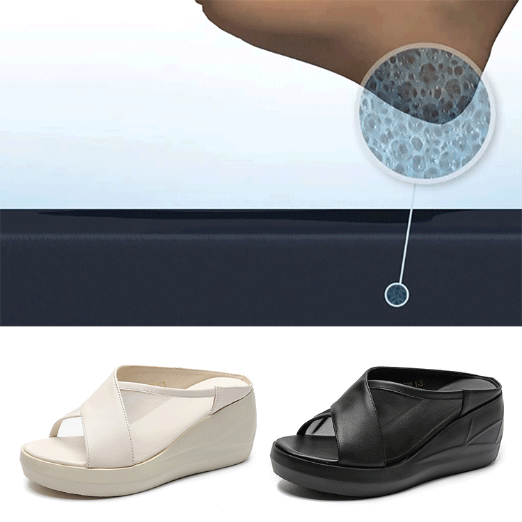 ウェッジヒールレディーススリッパ