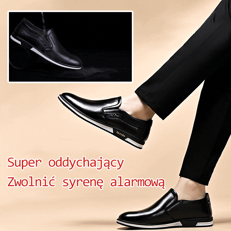 Brytyjskie skórzane buty slip-on