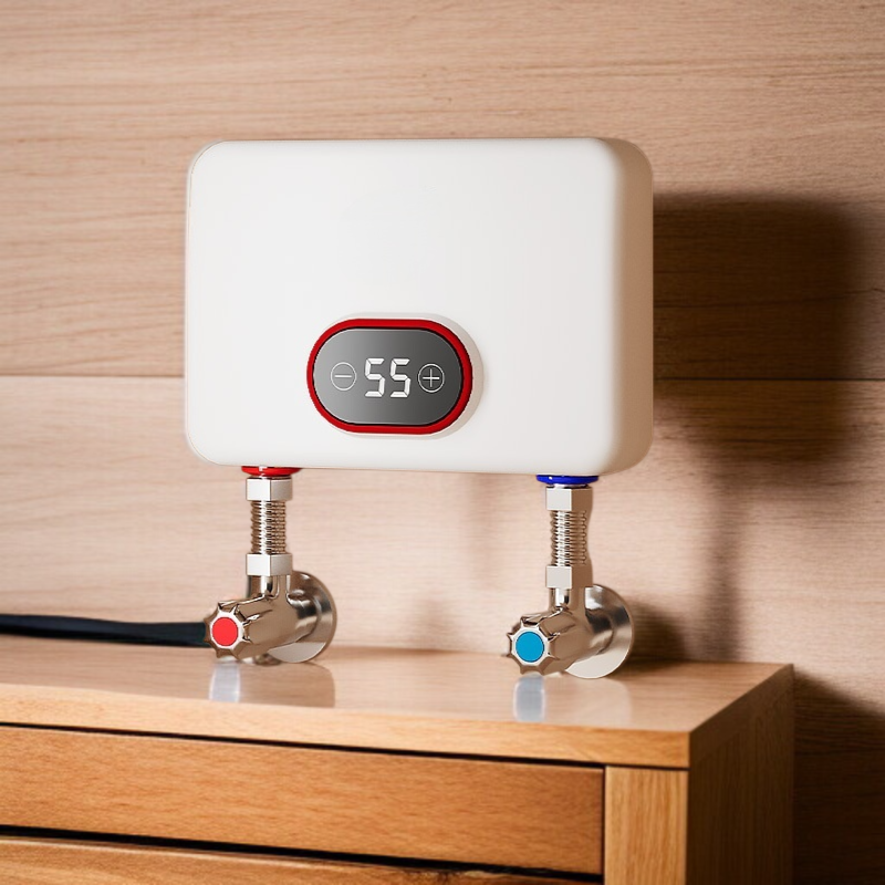 Termotanque eléctrico compacto para cocina instalado bajo fregadero