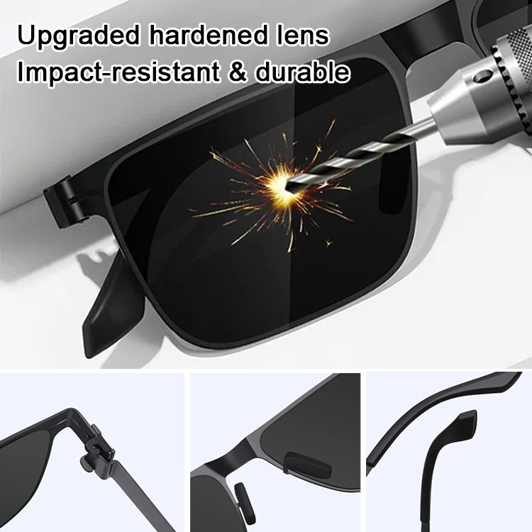 Fashionable square frame polarized sunglasses