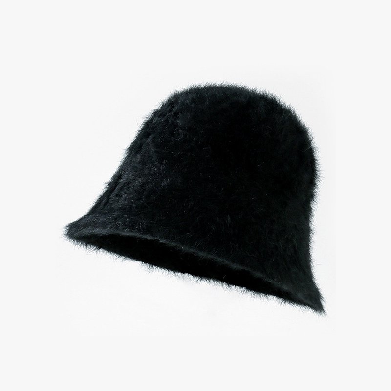 ラビットファーバケット帽子