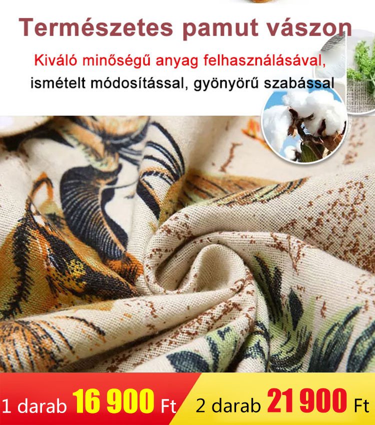 Pamut vászon nyomtatás laza ing