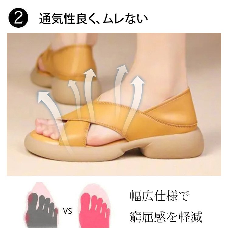 春/夏用スリッポンサンダル