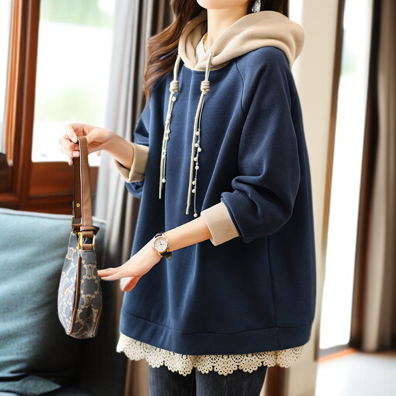 脂肪質の姉妹向けゆったりセーターアップ画像