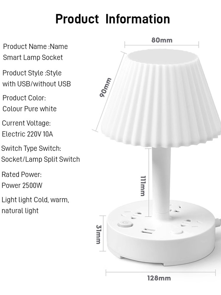 Creative Multi-functional Convertible Socket Table Lamp