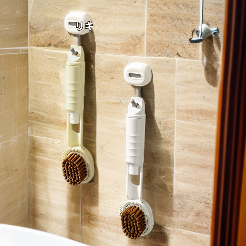 プラスチック製柔らか毛靴ブラシの使用イメージ