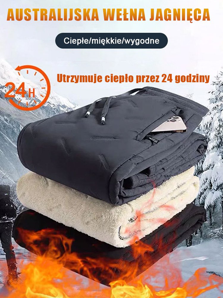Ciepłe spodnie z polaru jagnięcego
