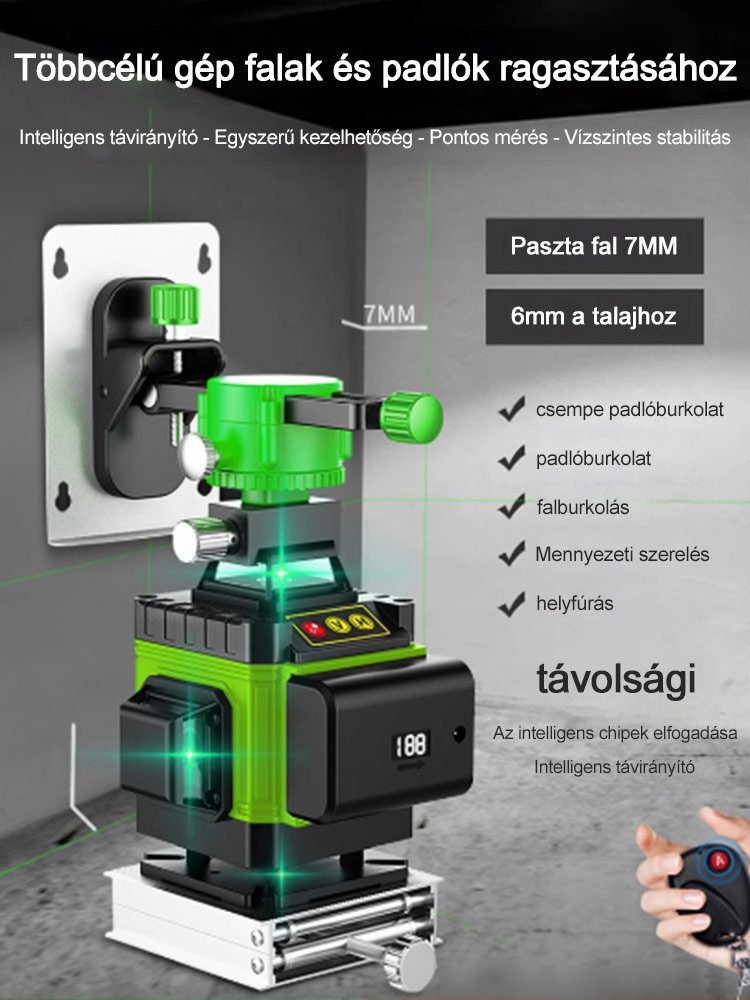 Professzionális, nagy pontosságú vízszintező