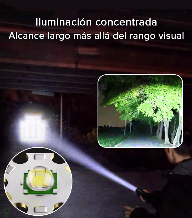 Linterna de autodefensa de doble arco