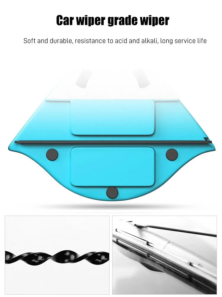 Effortless double-sided glass wiper